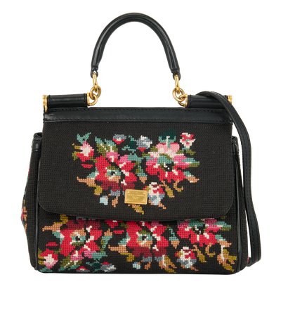 Small Knitted Floral Miss Sicily, front view